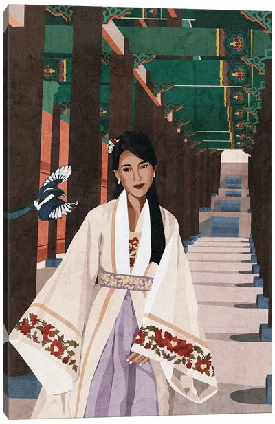 Korean Beauty | Hanbok Canvas Art Print - Column Art