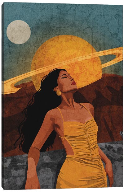Saturn Energy Canvas Art Print - Astrology Art