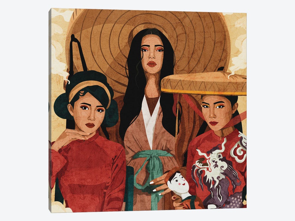 Generations Of Vietnamese Women by Phung Banh 1-piece Canvas Print