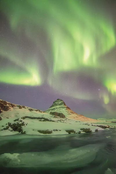 Snaefellsnes: Iceland Kirkjufell Aurora Borealis by Philippe Manguin