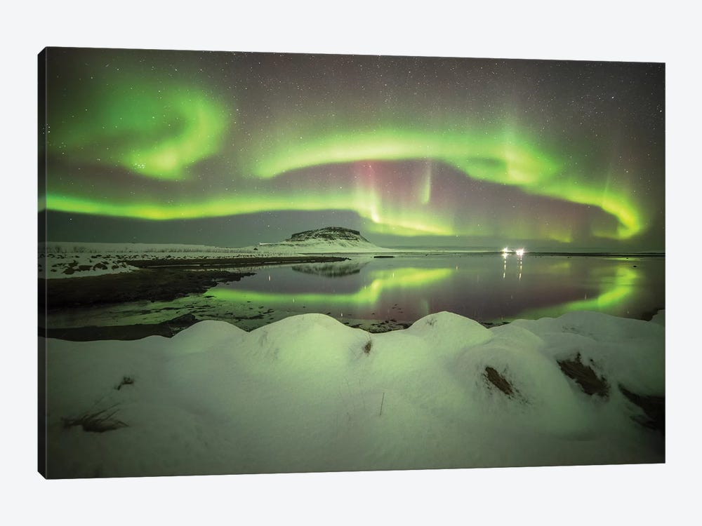 Kirkjufell Aurora In Iceland by Philippe Manguin 1-piece Canvas Print