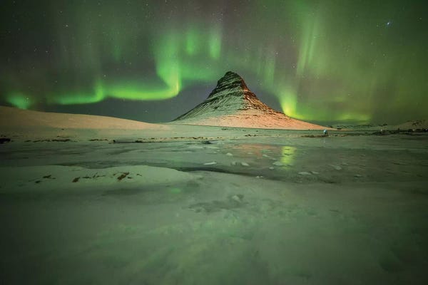 Snaefellsnes: Kirkjufell Moutain Aurora Wall Art by Philippe Manguin