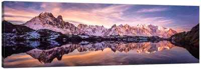 Lac Des Cheserys Panoramic - French Alpes Canvas Art Print - Philippe Manguin