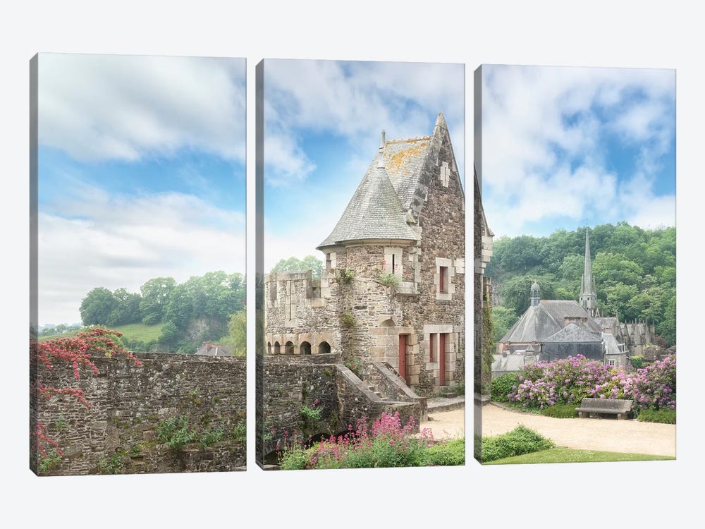 Le Chateau De Fougeres En Bretagne by Philippe Manguin 3-piece Art Print