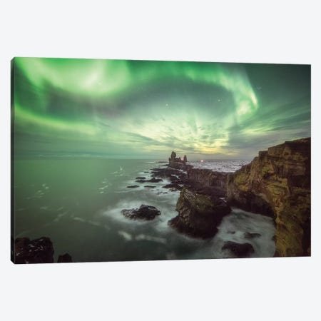 Londrangar In Iceland Canvas Print #PHM132} by Philippe Manguin Canvas Wall Art