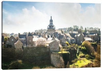 Moncontour Old Village In Brittany Canvas Art Print - Brittany