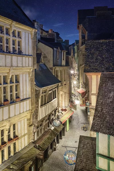 Normandy: Mont Saint Michel - Grande Rue by Philippe Manguin