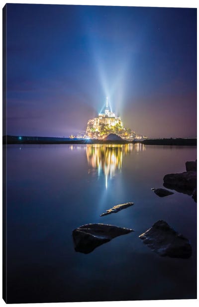 Mont Saint Michel - The Candle Canvas Art Print - Normandy