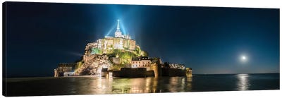 Mont Saint Michel La Nuit Canvas Art Print - Normandy