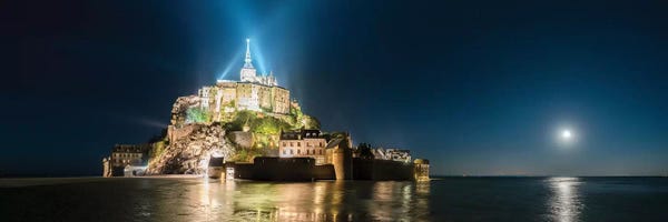 Normandy: Mont Saint Michel La Nuit by Philippe Manguin