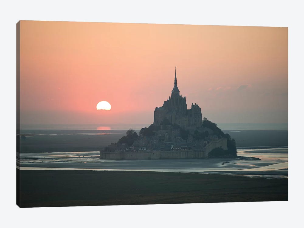 Mont Saint Michel Sunset by Philippe Manguin 1-piece Canvas Art