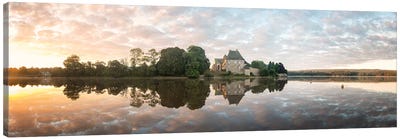 Panoramic Of Abbaye Paimpont In Brittany Canvas Art Print - Philippe Manguin