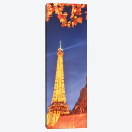Panoramic Red Eiffel Tower Canvas Print #PHM166} by Philippe Manguin Canvas Artwork