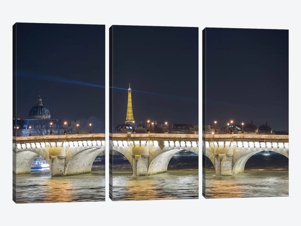 Paris - Pont Neuf by Philippe Manguin 3-piece Canvas Art Print