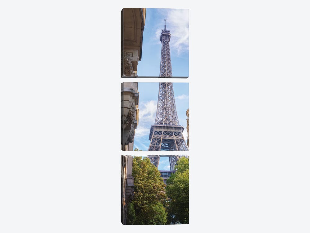 Paris Eiffel Tower by Philippe Manguin 3-piece Canvas Wall Art