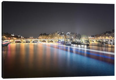 Paris From Pont Des Arts Canvas Art Print - Philippe Manguin