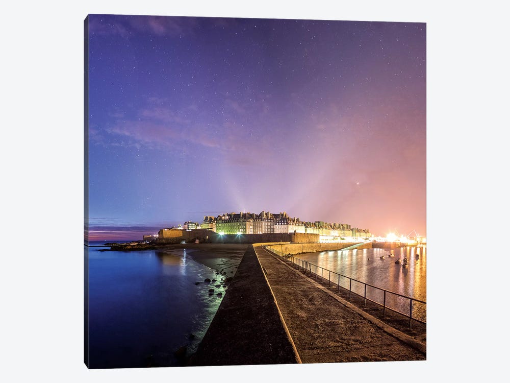 Saint Malo Old City In Brittany by Philippe Manguin 1-piece Canvas Artwork