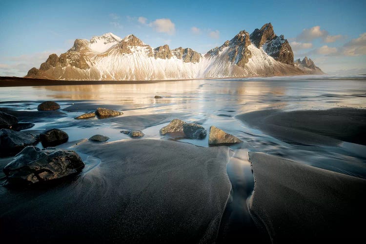 Stokksnes Under Iceland Blue Sky