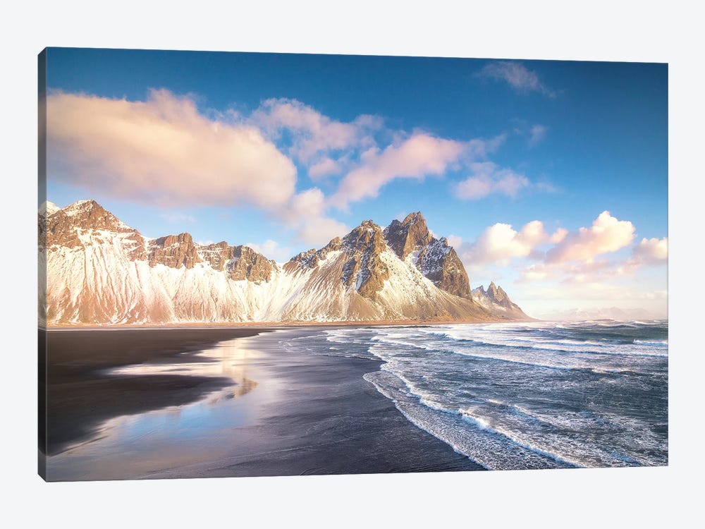 Stokksnes Blue Sky In Iceland by Philippe Manguin 1-piece Canvas Art