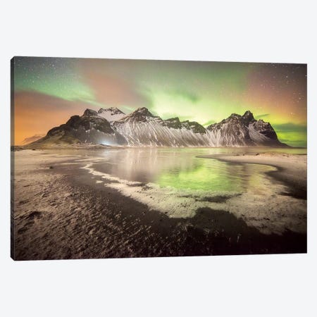 Stokksnes Iceland Nights Canvas Print #PHM192} by Philippe Manguin Canvas Artwork