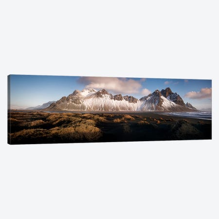 Stokksnes Mountain Panoramic In Iceland Canvas Print #PHM194} by Philippe Manguin Art Print
