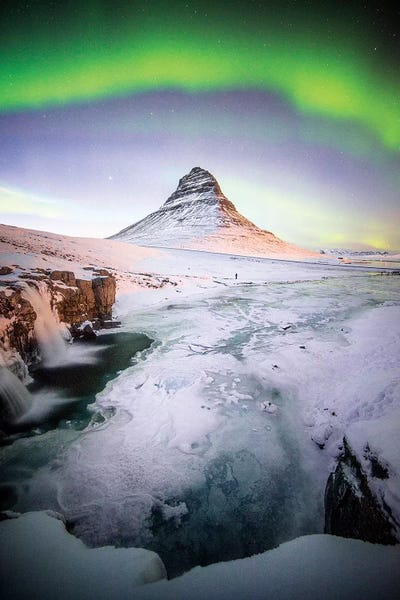 Kirkjufell: The Kirkjufell Green Arch In Iceland by Philippe Manguin