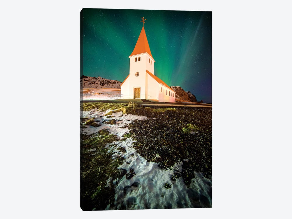 Vik Church In Iceland by Philippe Manguin 1-piece Canvas Print