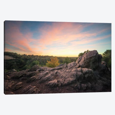 Broceliande At Sunset Canvas Print #PHM24} by Philippe Manguin Canvas Wall Art