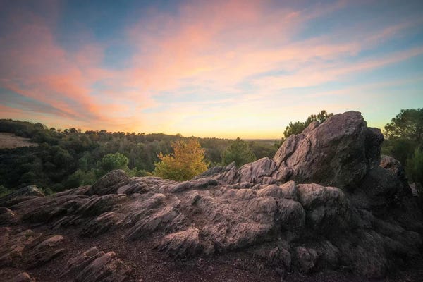 Cloudy Sunsets: Broceliande At Sunset by Philippe Manguin