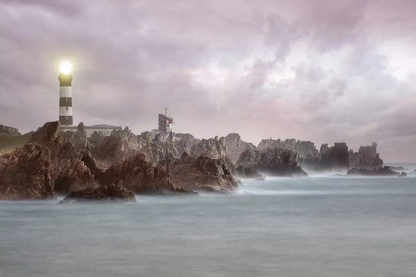 Lighthouses: Bretagne, Ouessant Vue De La Pointe De Beg Biniglou by Philippe Manguin