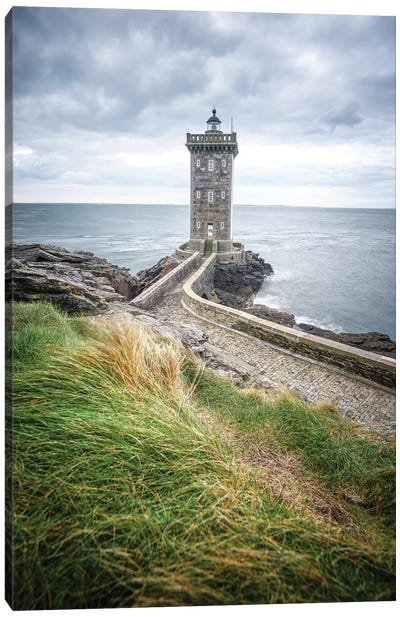 Bretagne, Phare De Kermorvan Au Conquet Canvas Art Print - Lighthouse Art