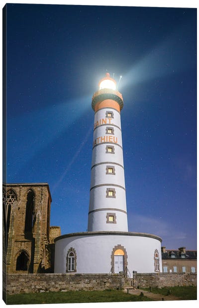 Bretagne, Phare Saint Mathieu Canvas Art Print - Lighthouse Art