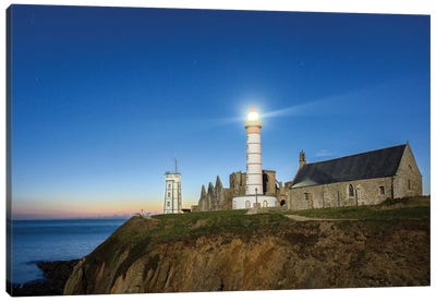 Bretagne, Pointe Saint Mathieu Canvas Art Print - Lighthouse Art