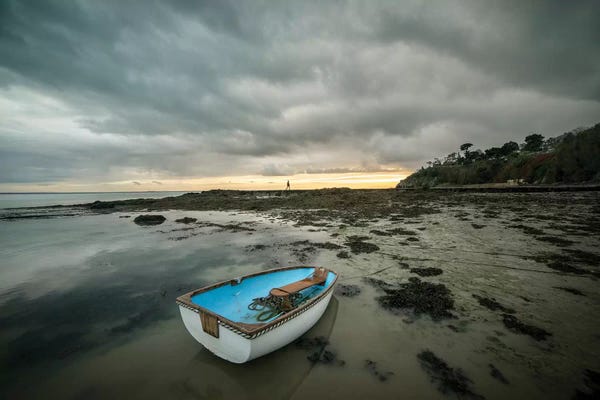 Rowboats: Cancale Sea Shore In Bretagne by Philippe Manguin