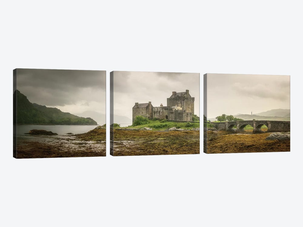 Eilean Donan Castle On Loch Duich Dornie Highlands Region Scotland by Philippe Manguin 3-piece Canvas Print