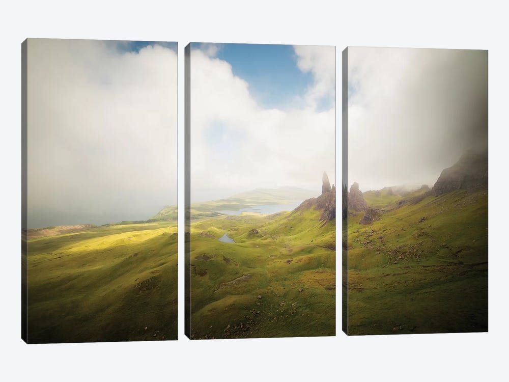 Isle Of Skye Old Man Of Storr In Highlands Scotland I by Philippe Manguin 3-piece Art Print
