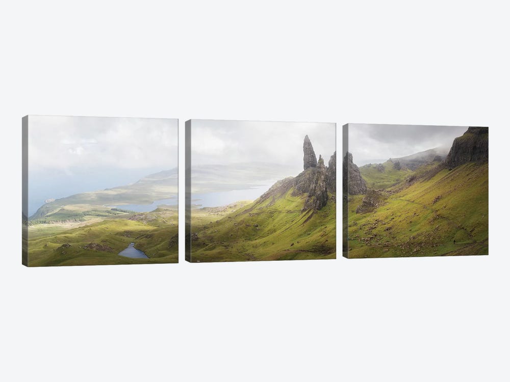 Isle Of Skye Old Man Of Storr In Highlands Scotland II by Philippe Manguin 3-piece Canvas Wall Art