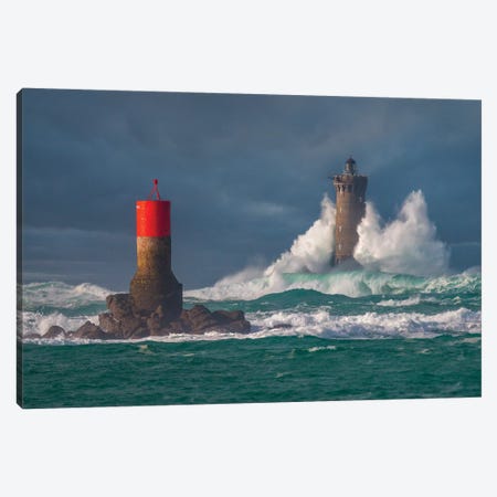 Le Four Lighthouse At Porspoder Canvas Print #PHM287} by Philippe Manguin Canvas Art Print