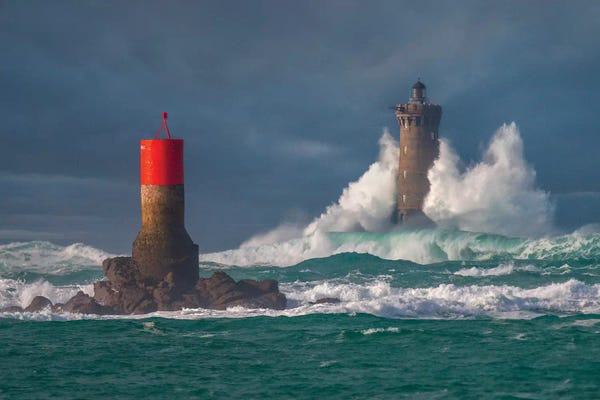 Brittany: Le Four Lighthouse At Porspoder by Philippe Manguin