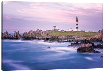Ouessant Island Sunset Canvas Art Print - Lighthouse Art