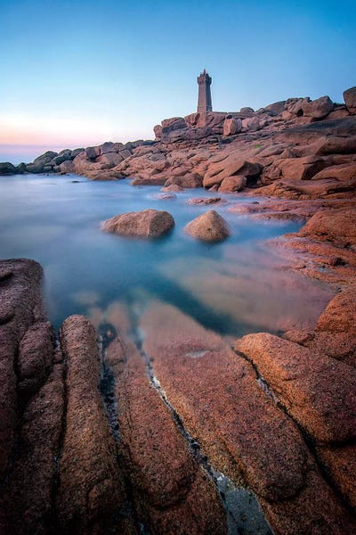 Brittany: Ploumanac'H Men Ruz Lighthouse by Philippe Manguin