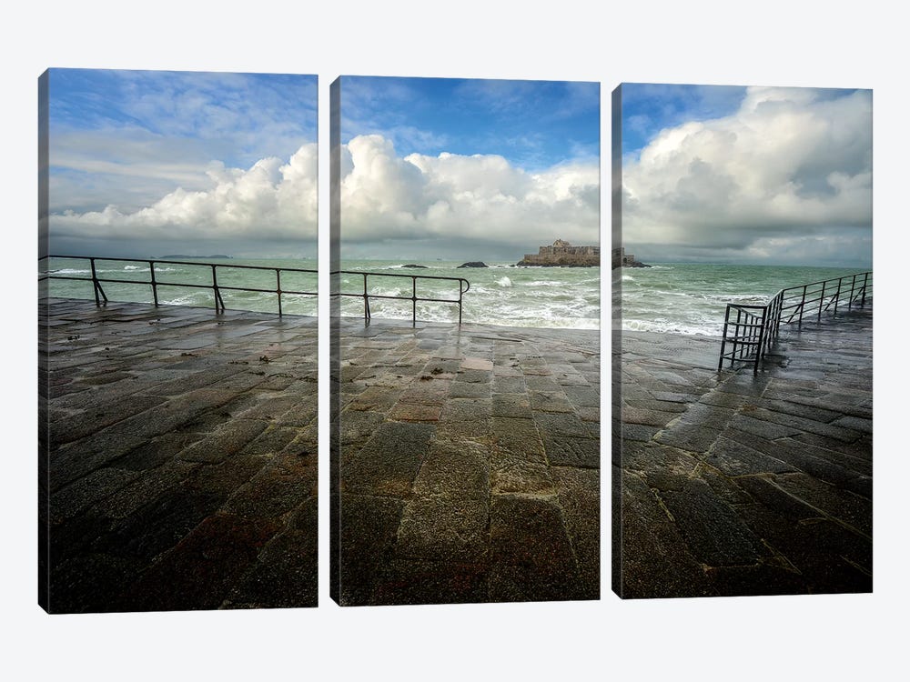 Saint Malo by Philippe Manguin 3-piece Canvas Wall Art
