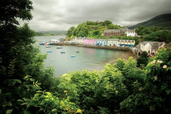 Scotland: Scotland, Portree Harbor On Skye Island by Philippe Manguin