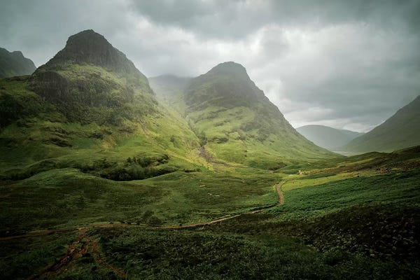 Hillsides: Scotland, The Road To Glencoe By The Three Sisters by Philippe Manguin