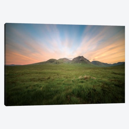 UK, Scotland, Highlands, Glencoe Valley And Mountains Canvas Print #PHM340} by Philippe Manguin Art Print