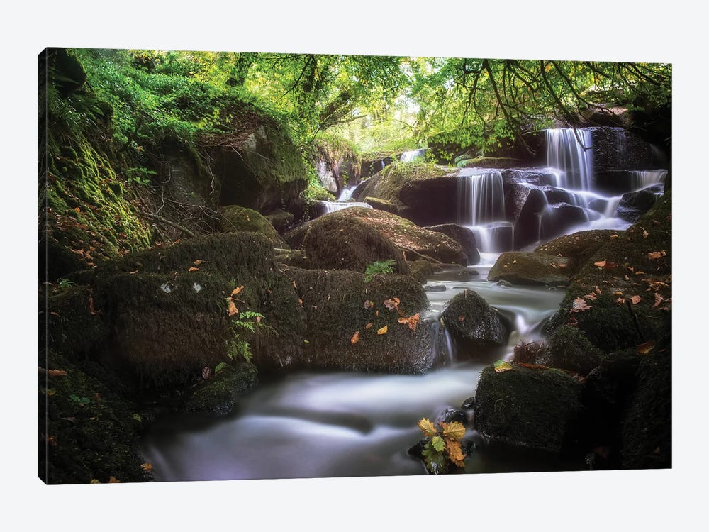 Waterfall In France, Brittany Forest by Philippe Manguin 1-piece Canvas Print