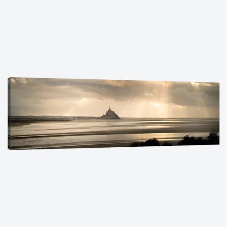 Big Panoramic View Of Mont Saint Michel Canvas Print #PHM374} by Philippe Manguin Art Print