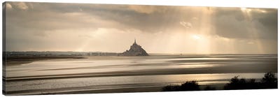 Big Panoramic View Of Mont Saint Michel Canvas Art Print - Normandy