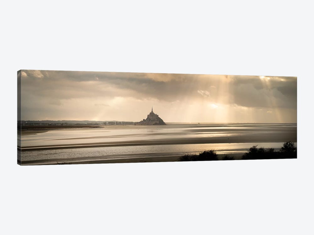 Big Panoramic View Of Mont Saint Michel by Philippe Manguin 1-piece Canvas Artwork