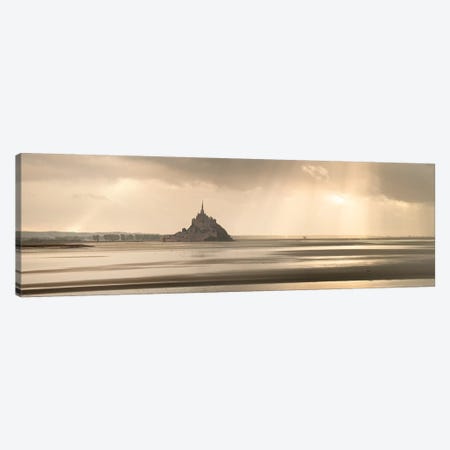 Panoramic Mont Saint Michel Bay Canvas Print #PHM376} by Philippe Manguin Canvas Print